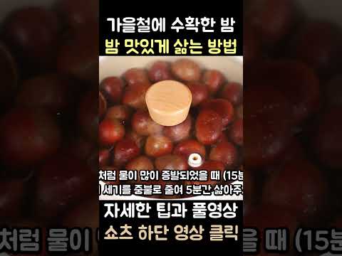 밤 맛있게 삶는 방법을 알려드릴께요 심방골주부