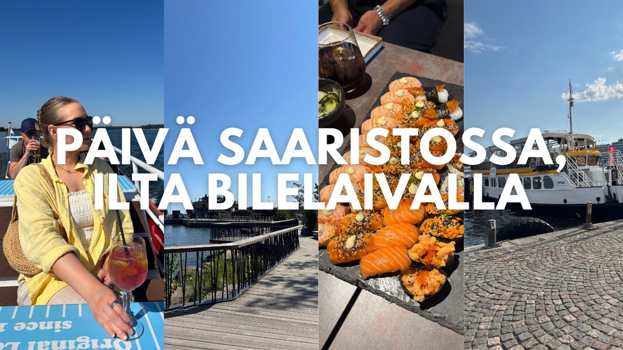 PÄIVÄ SAARISTOSSA, ILTA BILELAIVALLA - 2 päivän vlogi