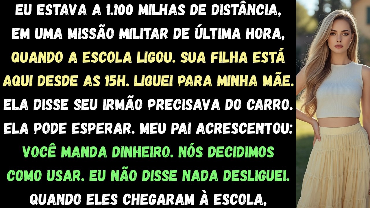 A minha mãe disse-me quatro palavras ao telefone que ainda hoje me fazem perder o ar. Estava a cento e cinquenta quilómetros de distância, numa base no Texas, e eram cinco e quarenta de uma...