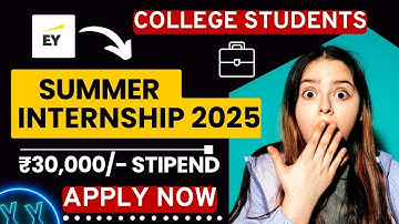🔥EY Summer Internship 2025 | Data Analytics | Eligibility & Application Process | CloudShala