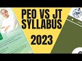 PEO SYLLABUS 2023 VS JT SYLLABUS ODISHA 2023
