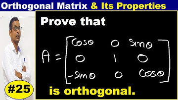 #25 Orthogonal matrix in hindi | properties of  orthogonal matrix in hindi| | orthogonal matrices