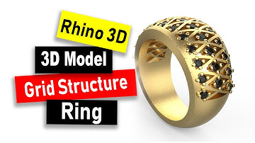 Design a Grid Structure Ring Model in Rhino 6: Jewelry CAD Design Tutorial #85