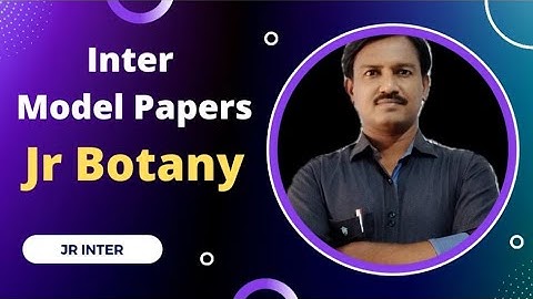 Inter Model Papers | Jr Inter Botany Model Paper | Jr Botany