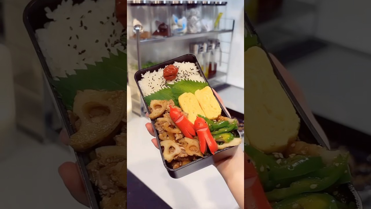 【お弁当作り】1分で見る!野菜入り焼肉弁当 #Shorts #お弁当 #obento