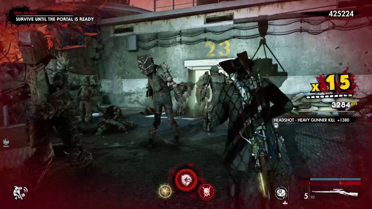 Zombie Army 4 - Gold & Z Challenge - Hell Base - Steal The Relic  Million+ Score