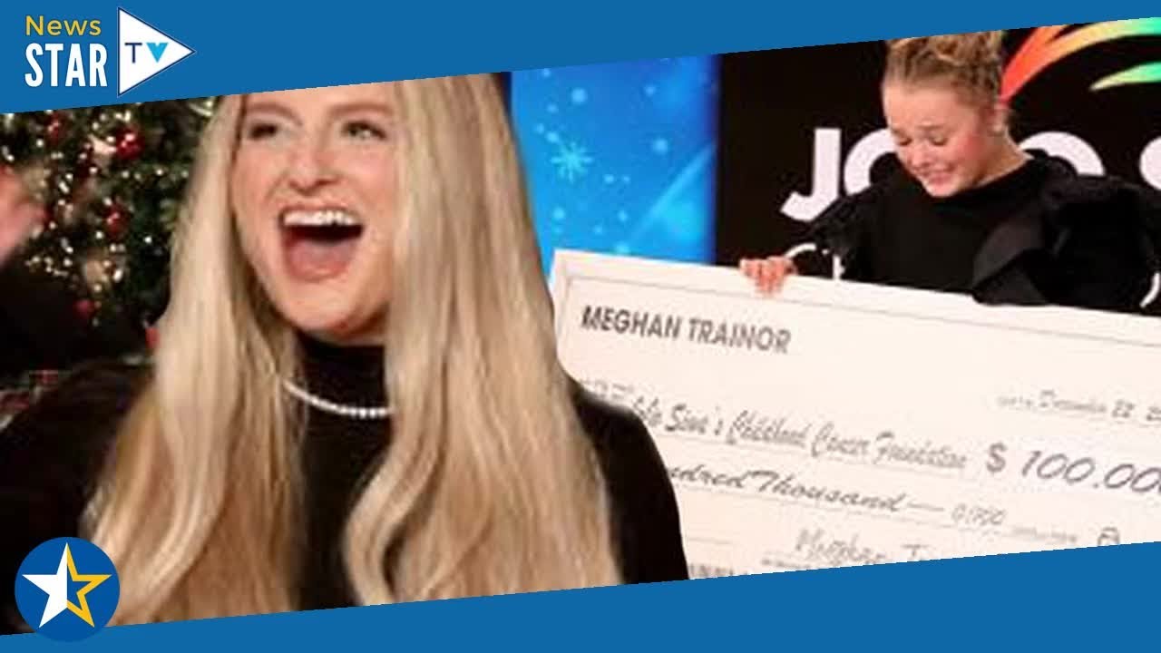 JoJo Siwa tears up after Meghan Trainor makes 100K donation to her