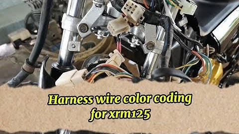 Honda XRM 125 Harness Wire Color Coding