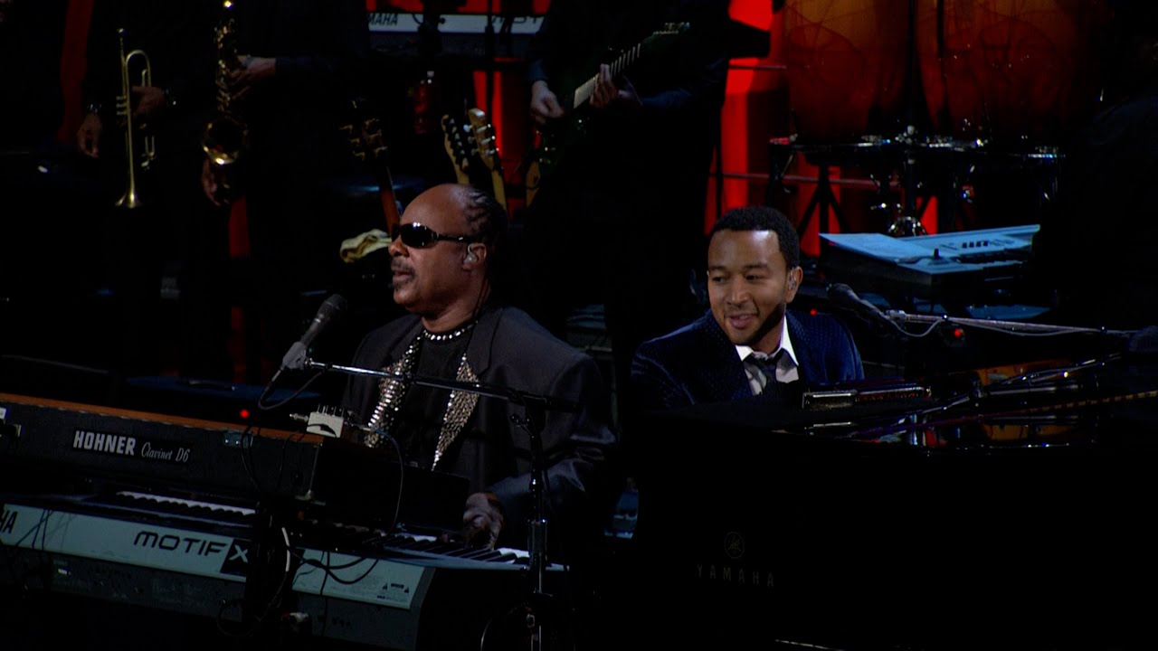 Stevie Wonder with John Legend - The Way You Make Me Feel - Rock & Roll Hall Of FC - 2009 4K 5.1