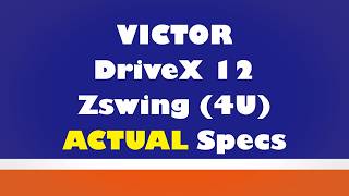 Victor DriveX 12 Zswing (4U) Actual Specs [Real Specs]