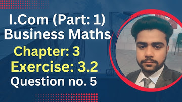 I.com Part 1 Business Maths Chapter 3 Exercise 3.2 Question no. 5|| Points on Graph|| Sir Abdullah