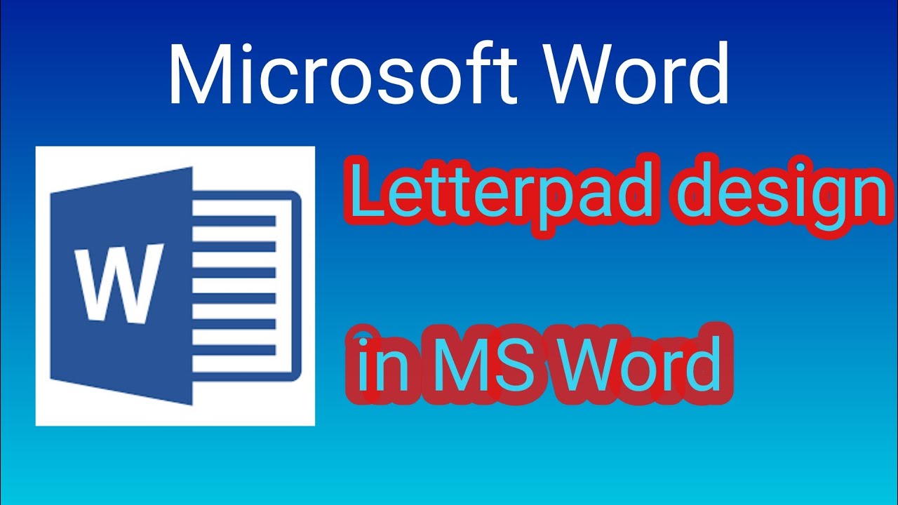 How to make letterhead design in microsoft word| How to create ...