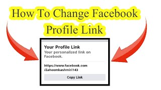 How To Change Facebook Profile Link How To Change Facebook Url Link1
