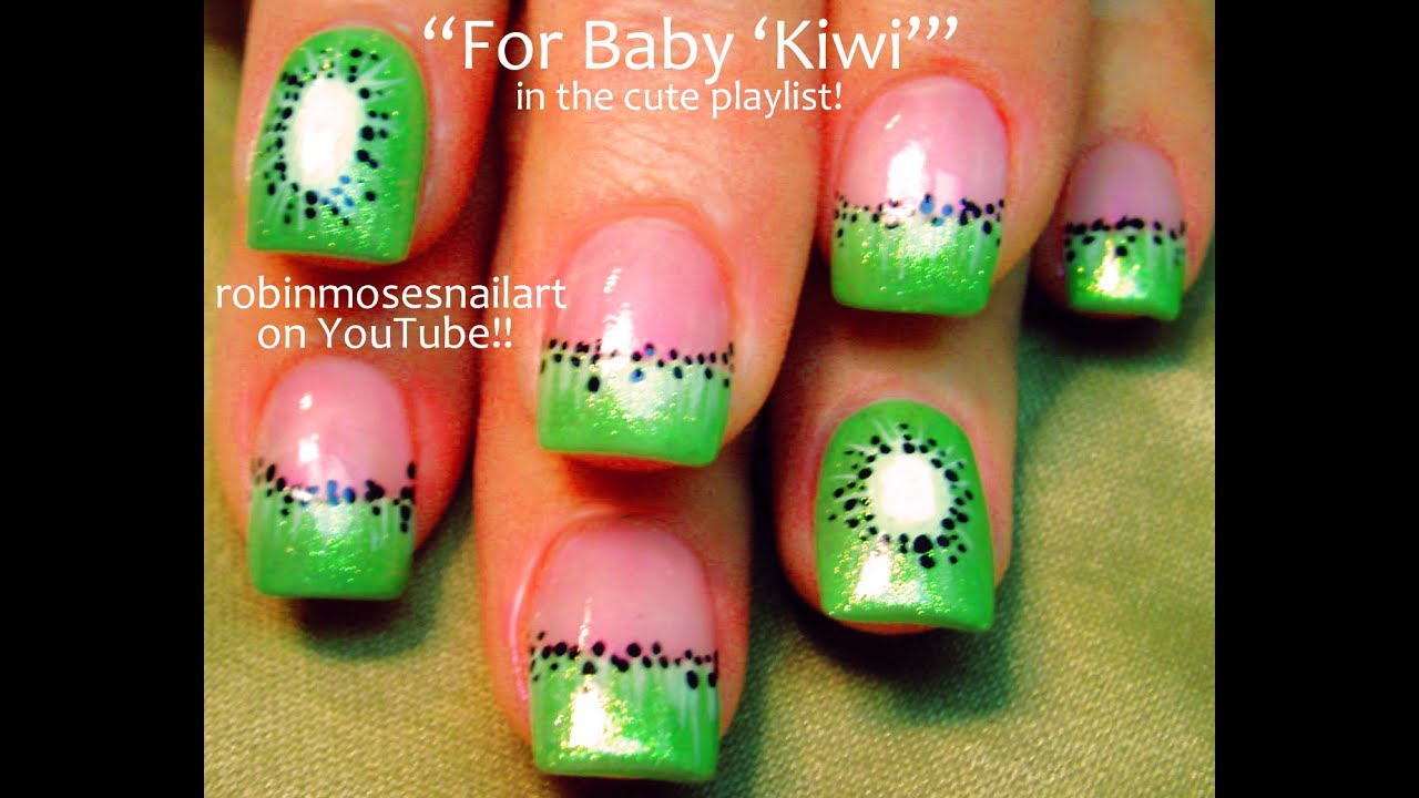 kiwi nail art step by step