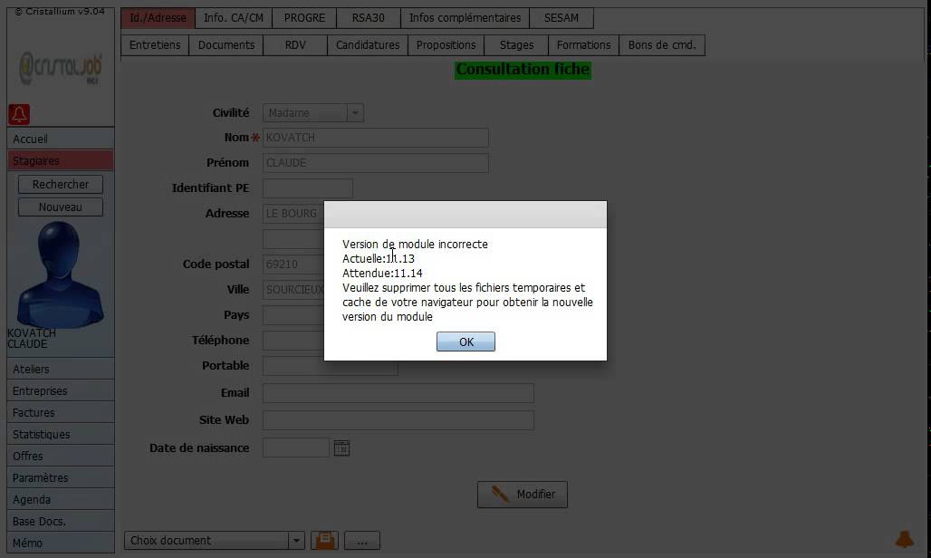 Erreur De Compilation Dans Le Module Caché