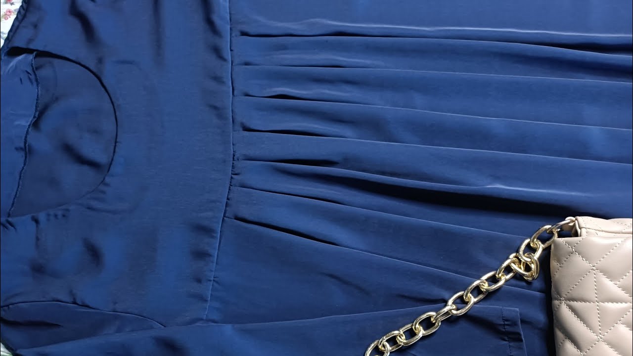 فصالة حجاب صيفي بالطيات فوق الصدر، أنيق وعلى الموضة #ملابس_محجبات_2023