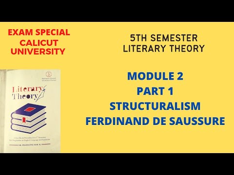 5TH SEMESTER LITERARY THEORY|MODULE 2|PART 1|STRUCTURALISM|FERDINAND DE SAUSSURE|CU