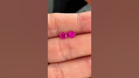 Đôi Ruby Fanxet cắt giác sáng đẹp #gemstone #ruby #gem