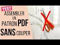 Test: assembler son patron de couture PDF sans couper.