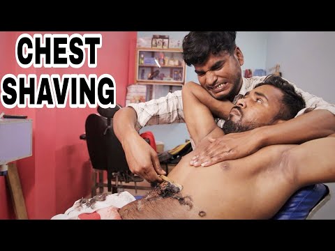 CHEST SHAVING? MEN BODY HAIR REMOVAL. UNDERARMS SHAVING AT SALON || MASTER RAJEN.