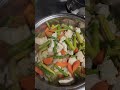 stir fry carrots and asparagus with boneless chicken breast. il