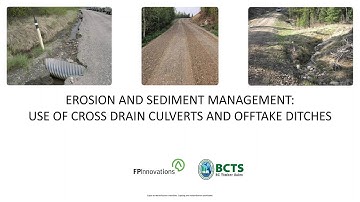 Erosion and sediment management - BC Timber Sales - FPInnovations