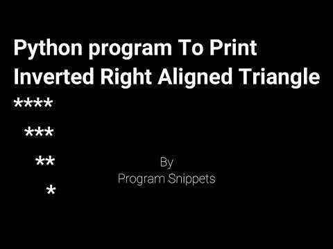 Python Program to print inverted right aligned triangle with * using Function | Pattern Program