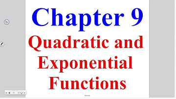 Algebra 9-1: Graphing Quadratic Functions