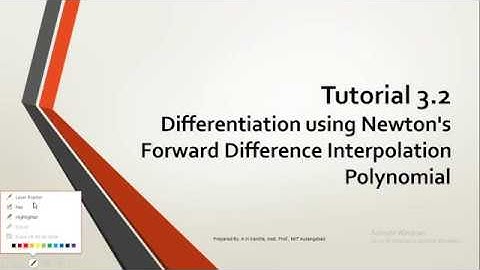 Tutorial 3 2 Numerical Differentiation using Newton