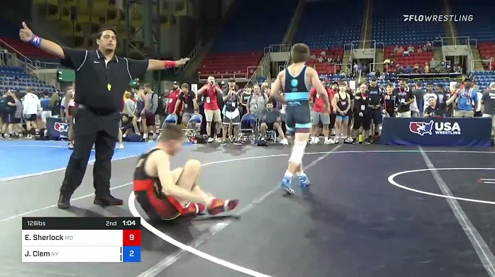 126 Lbs Round Of 16 - Emmitt Sherlock, Maryland Vs...