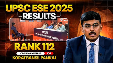 UPSC ESE Final Result 2025 | Korat Bansil Pankaj | ESE Rank 112 CE | ESE Interview Guidance Program