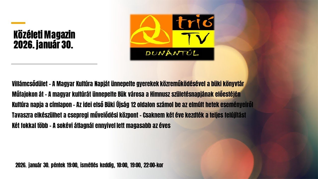 Közéleti Magazin 2026. január 30.