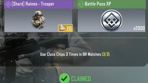 Call Of Duty Mobile Use Class Chips 3 Times in BR Matches Task Complete