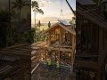 Building a Dream Timber Retreat in Misty Rice Fields | Satisfying Construction Timelapse ASMR (4K)