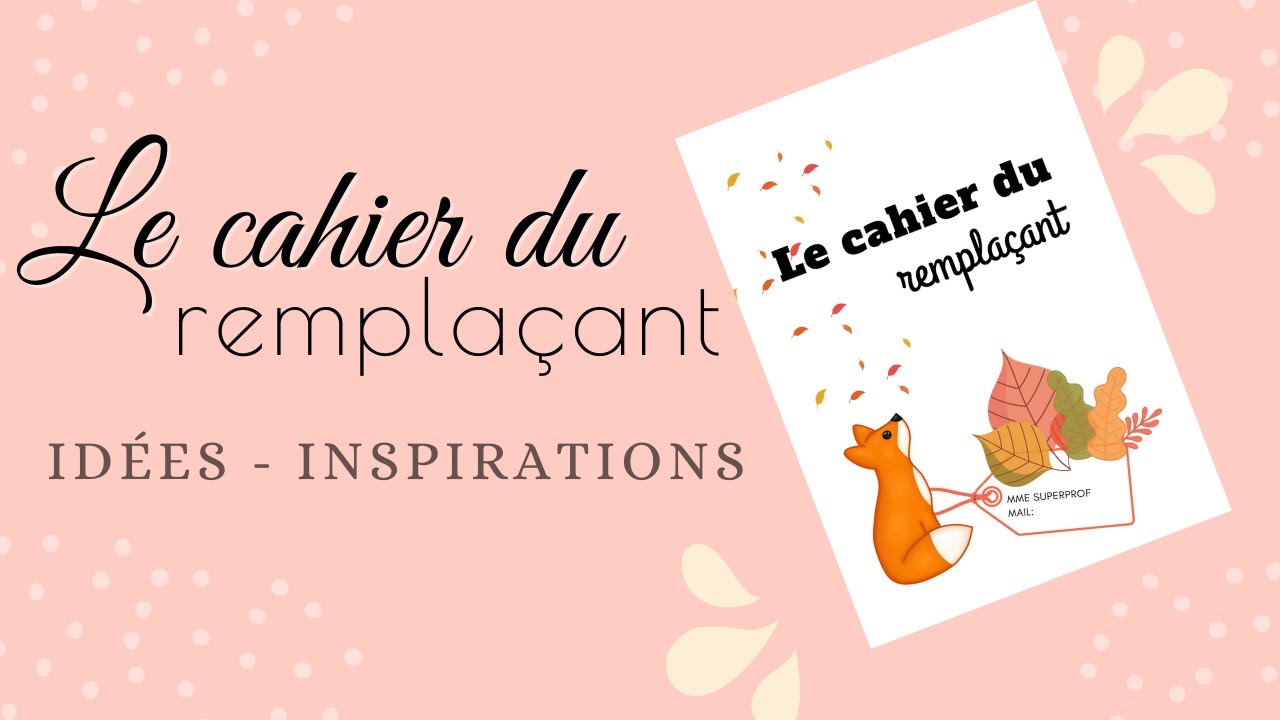 Page De Garde Classeur Du Remplacant www.youtube.com