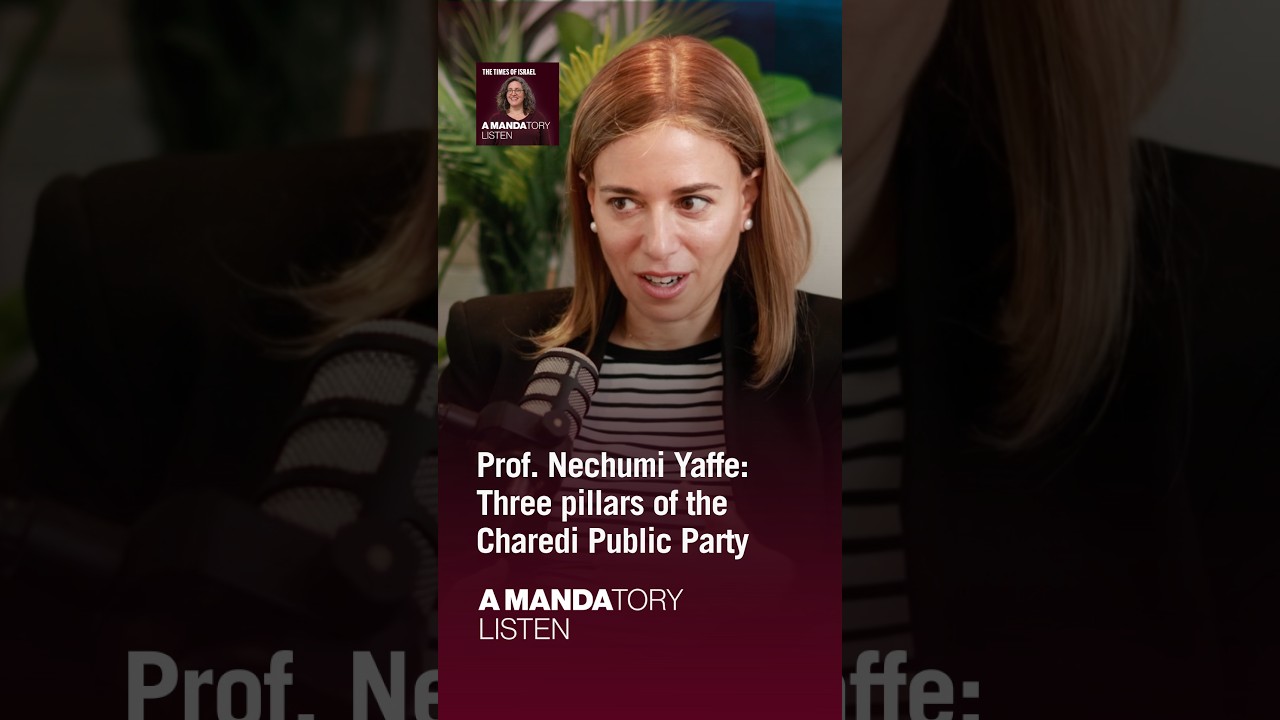 Prof. Nechumi Yaffe: Three pillars of the Charedi Public Party