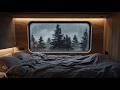 10 Hours Rain on a Sleeper Cabin Window at Night | Deep Sleep Ambience