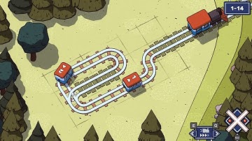 Railbound ( Level 1-14 | Hard 2D Puzzle Game ) | Tutorial and Gameplay