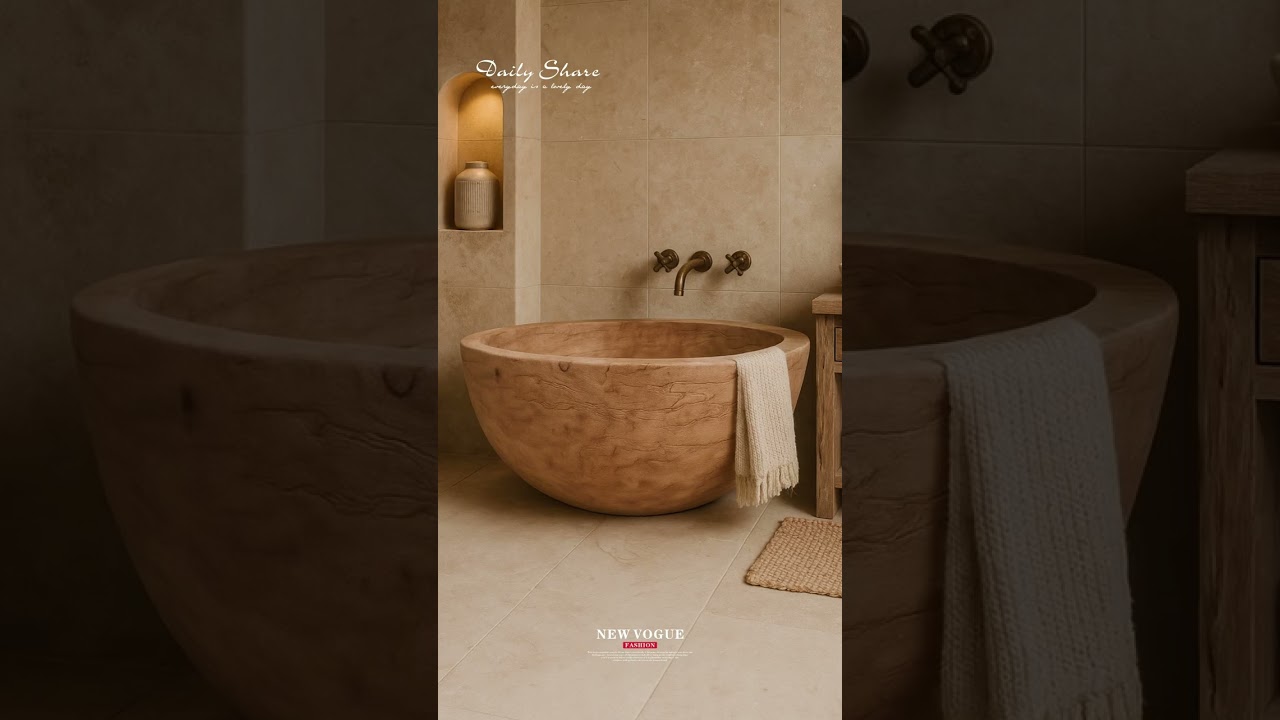 Luxury Custom Stone Work Soaking Bath