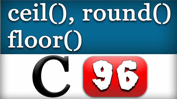 ceil, round, floor Math Functions in C Programming Language Video Tutorial