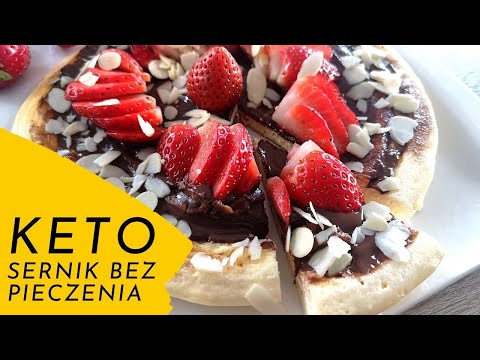 KETO | Sernik bez pieczenia z truskawkami i czekoladą