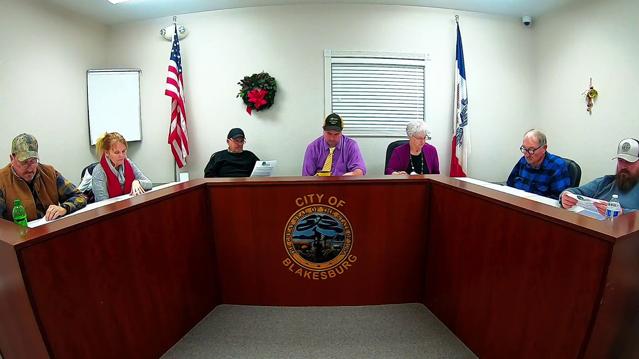 Blakesburg City Council 120919 YouTube