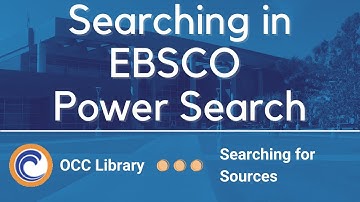 Searching EBSCO Power Search