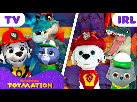 PAW Patrol Toys Rescue Kitties on Dino Island! 🐾🦖 (Part 2) w/ Rubble & Marshall! | Toymation