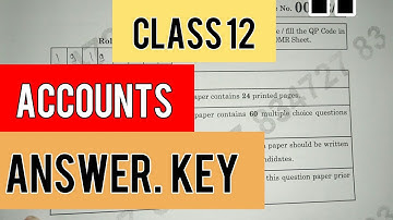 Class 12 Accounts Paper Answer Key Term 1 Board Exam Cbse 2021-22