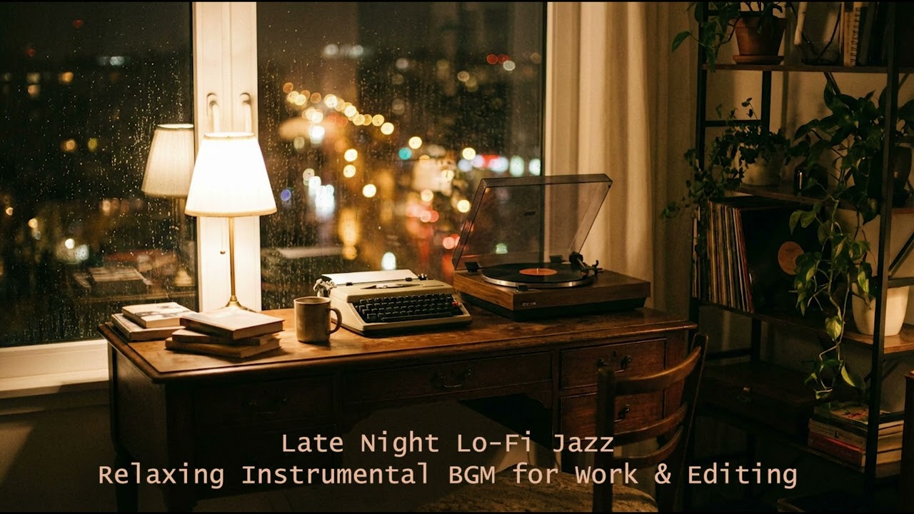 Late Night Lo-Fi Jazz | Relaxing Instrumental BGM for Work & Editing