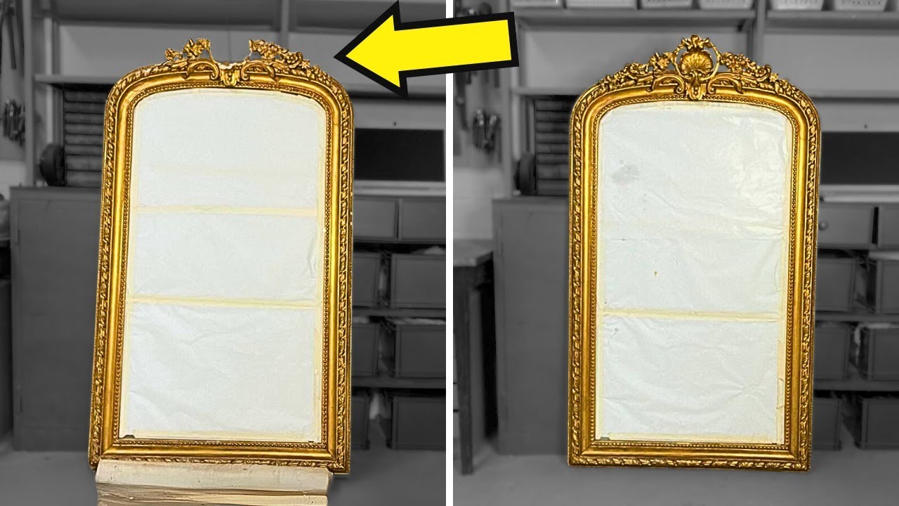 Amazing Restoration of a Broken 19th Century French Gilt Mirror | Arie Furniture Restoration
