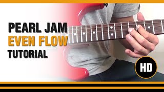 Como tocar Even Flow de Pearl Jam en Guitarra electrica  CLASE TUTORIAL