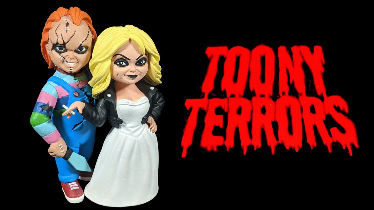 NECA Toony Terrors Chucky and Tiffany Action Figures Review - YouTube