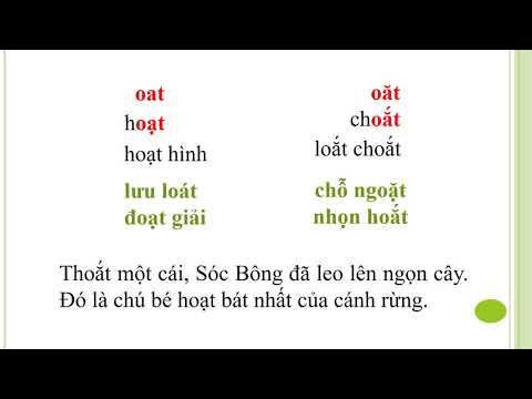 Môn Tiếng việt lớp 1: Bài 96 oat - oăt